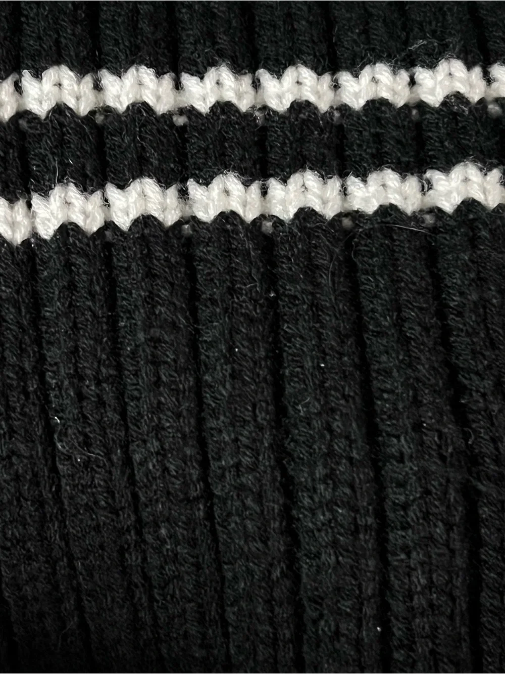 Vintage 2005 The North Face Black Knit Scarf 90” Made in Canada